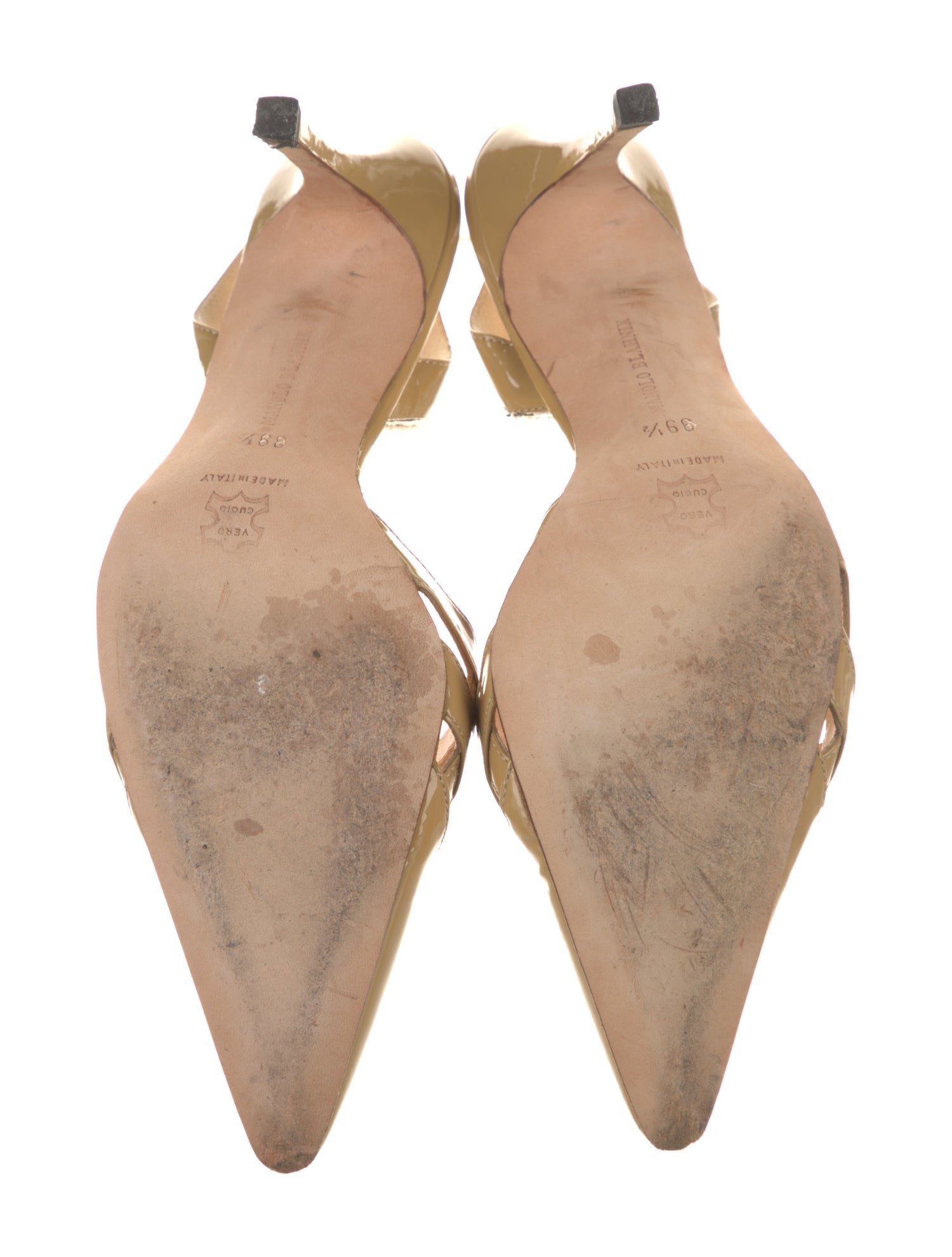 Manolo Blahnik Patent Leather Slingback Pumps