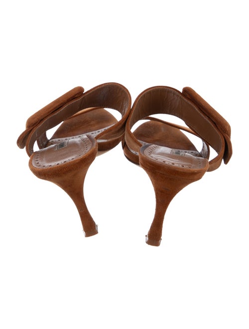 Manolo Blahnik Suede Slides