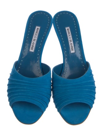 Manolo Blahnik Suede Mules