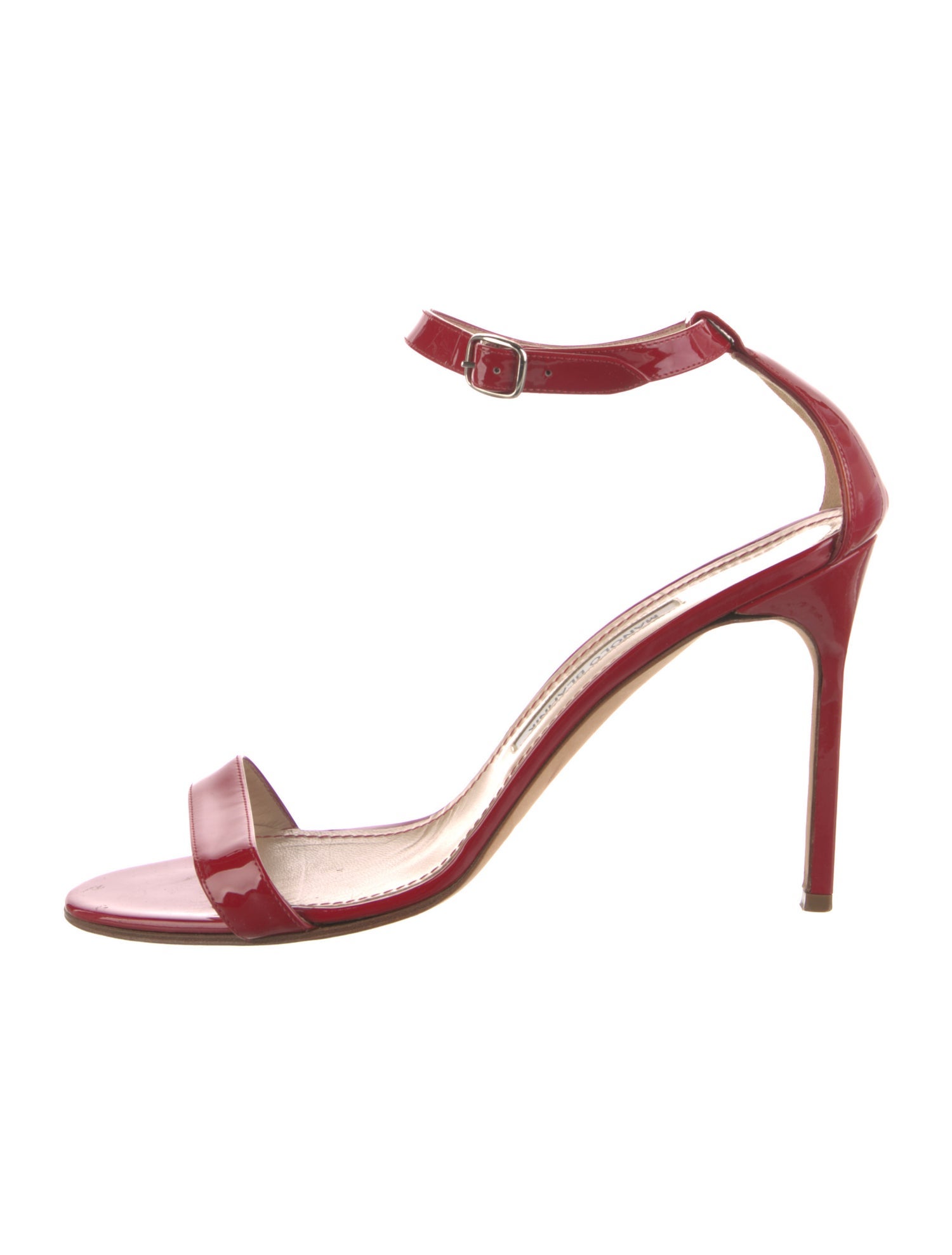 Manolo Blahnik Chaos Patent Leather Sandals