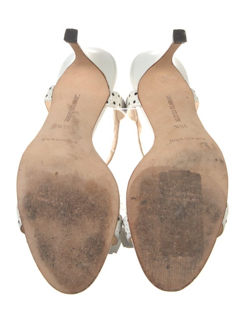 Manolo Blahnik Leather Printed Sandals