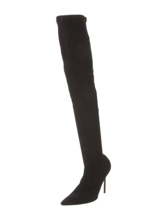 Manolo Blahnik Suede Sock Boots