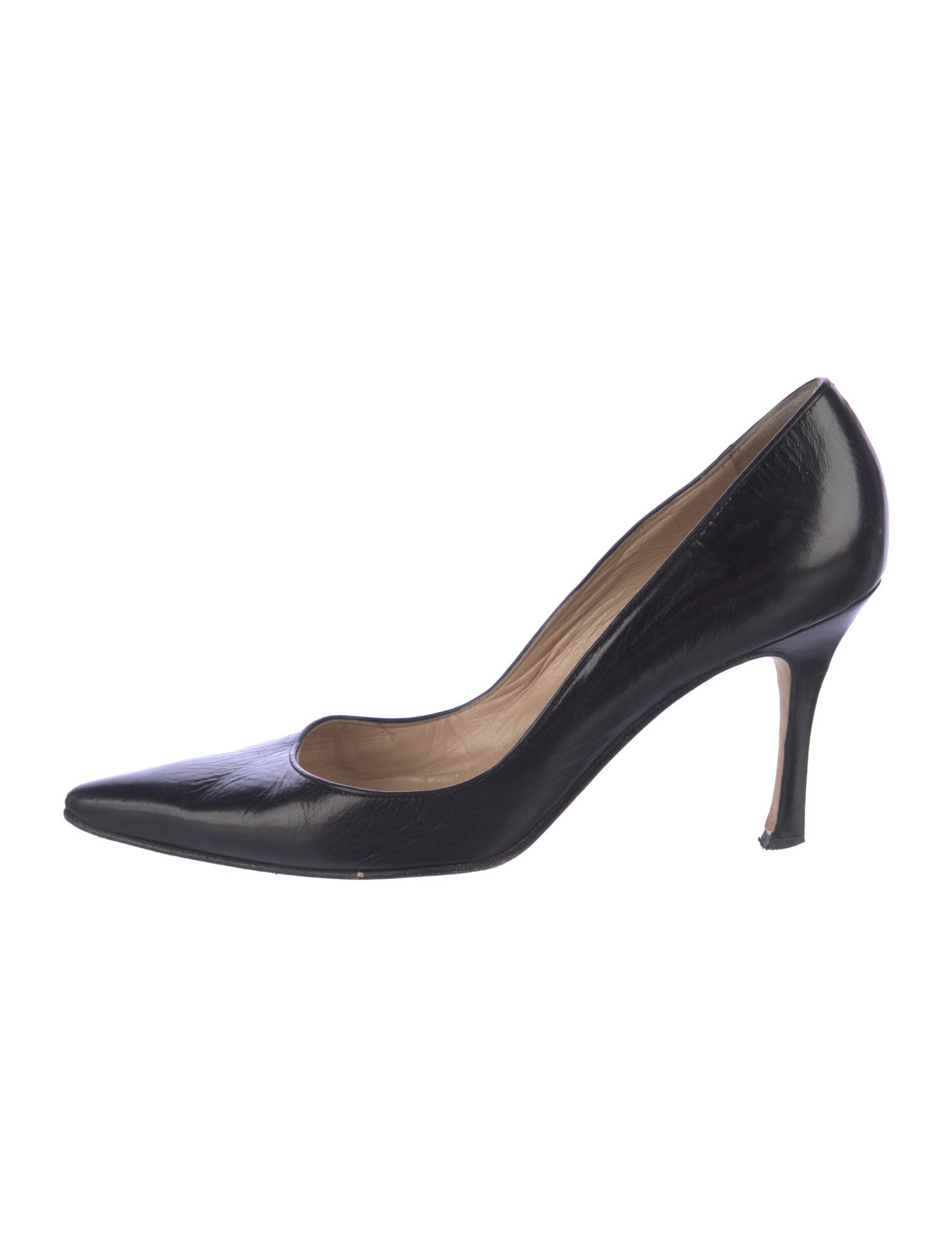 Manolo Blahnik Nausikaba Leather Pumps