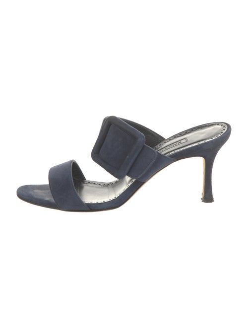Manolo Blahnik Suede Slides