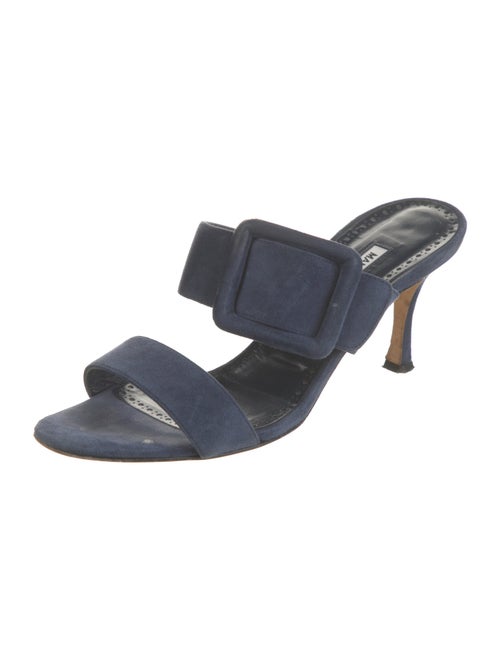 Manolo Blahnik Suede Slides