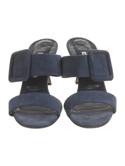 Manolo Blahnik Suede Slides