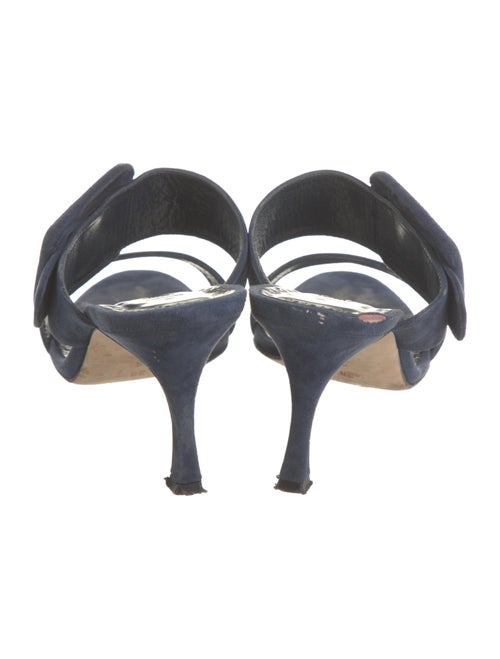 Manolo Blahnik Suede Slides