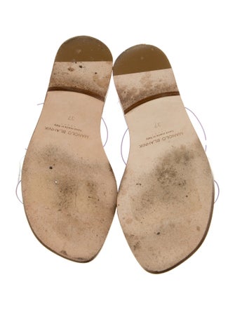 Manolo Blahnik Denim Slides