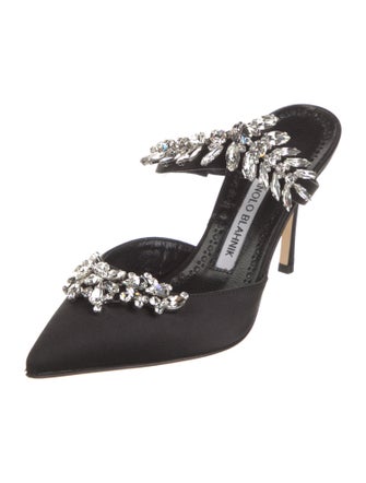 Manolo Blahnik Lurum Satin Mules