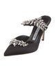 Manolo Blahnik Lurum Satin Mules