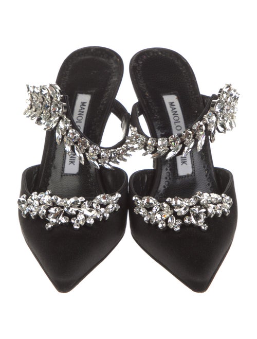 Manolo Blahnik Lurum Satin Mules