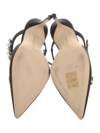 Manolo Blahnik Lurum Satin Mules