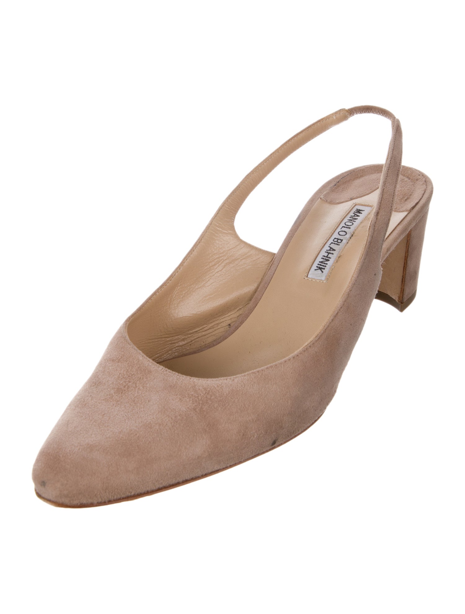 Manolo Blahnik Suede Slingback Pumps