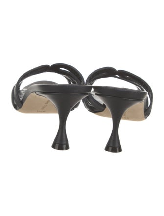 Manolo Blahnik Ahwak Leather Slides