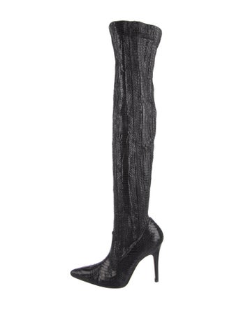 Manolo Blahnik Leather Sock Boots