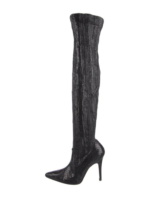 Manolo Blahnik Leather Sock Boots