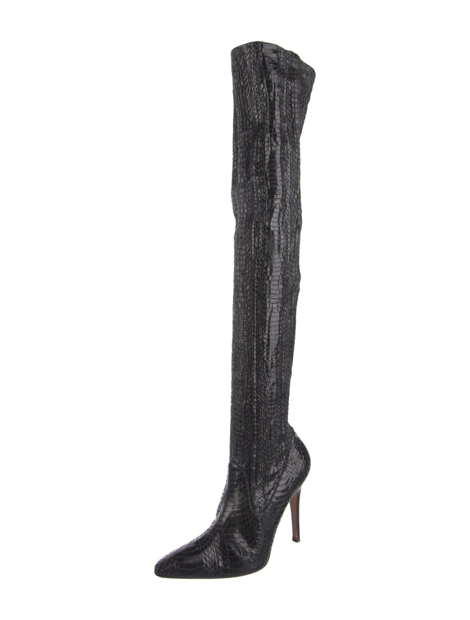 Manolo Blahnik Leather Sock Boots