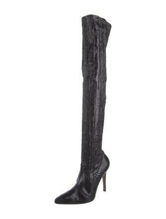 Manolo Blahnik Leather Sock Boots