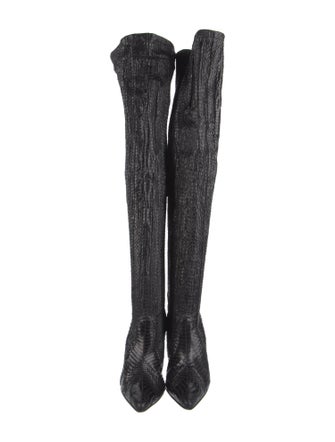 Manolo Blahnik Leather Sock Boots