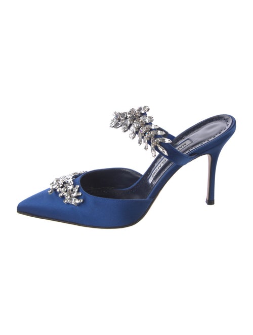 Manolo Blahnik Lurum Satin Mules