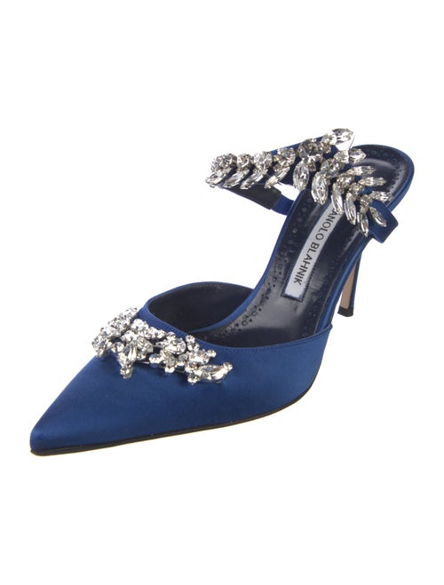 Manolo Blahnik Lurum Satin Mules