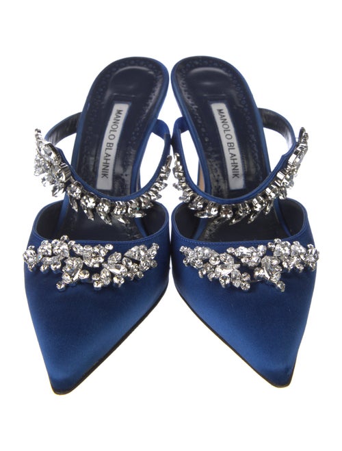 Manolo Blahnik Lurum Satin Mules
