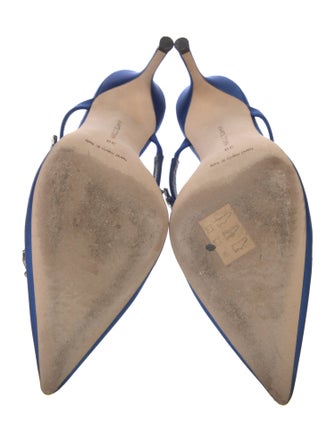 Manolo Blahnik Lurum Satin Mules