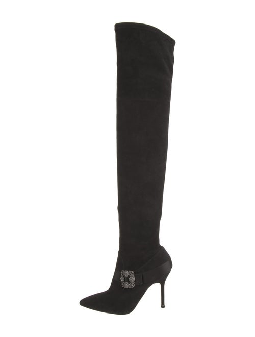 Manolo Blahnik Plinianuthi Suede Sock Boots
