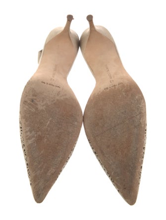 Manolo Blahnik Carolyne Suede Slingback Pumps