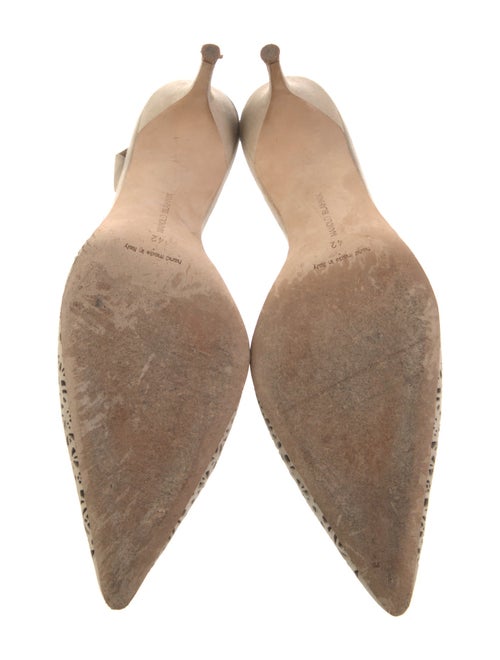 Manolo Blahnik Carolyne Suede Slingback Pumps