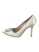 Manolo Blahnik Hangisi Satin Pumps