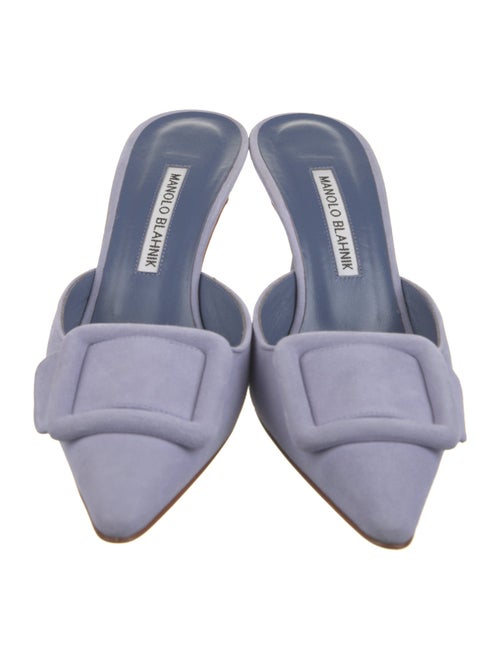 Manolo Blahnik Suede Slides