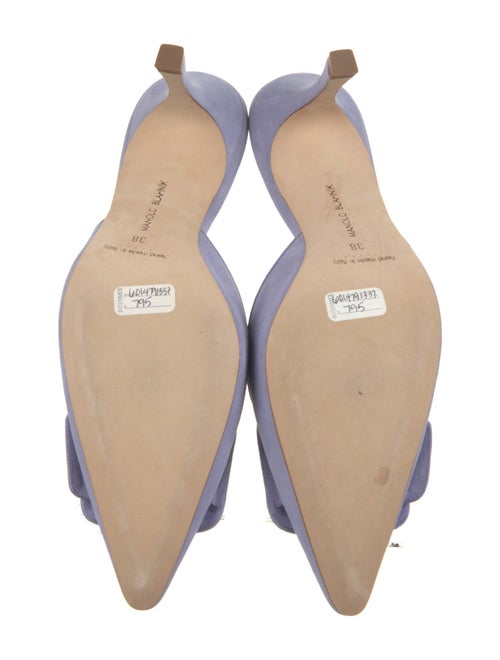 Manolo Blahnik Suede Slides
