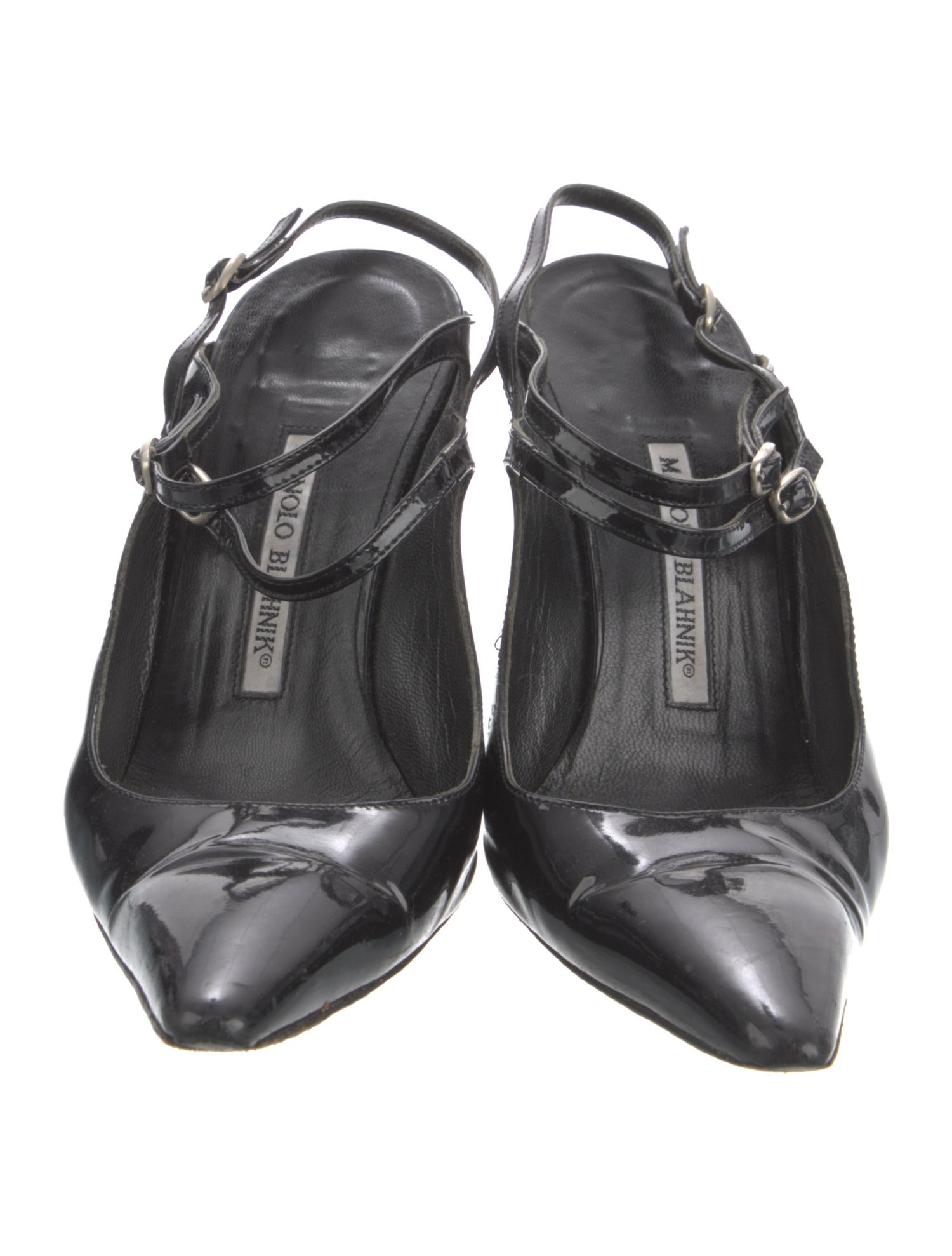 Manolo Blahnik Patent Leather Slingback Pumps