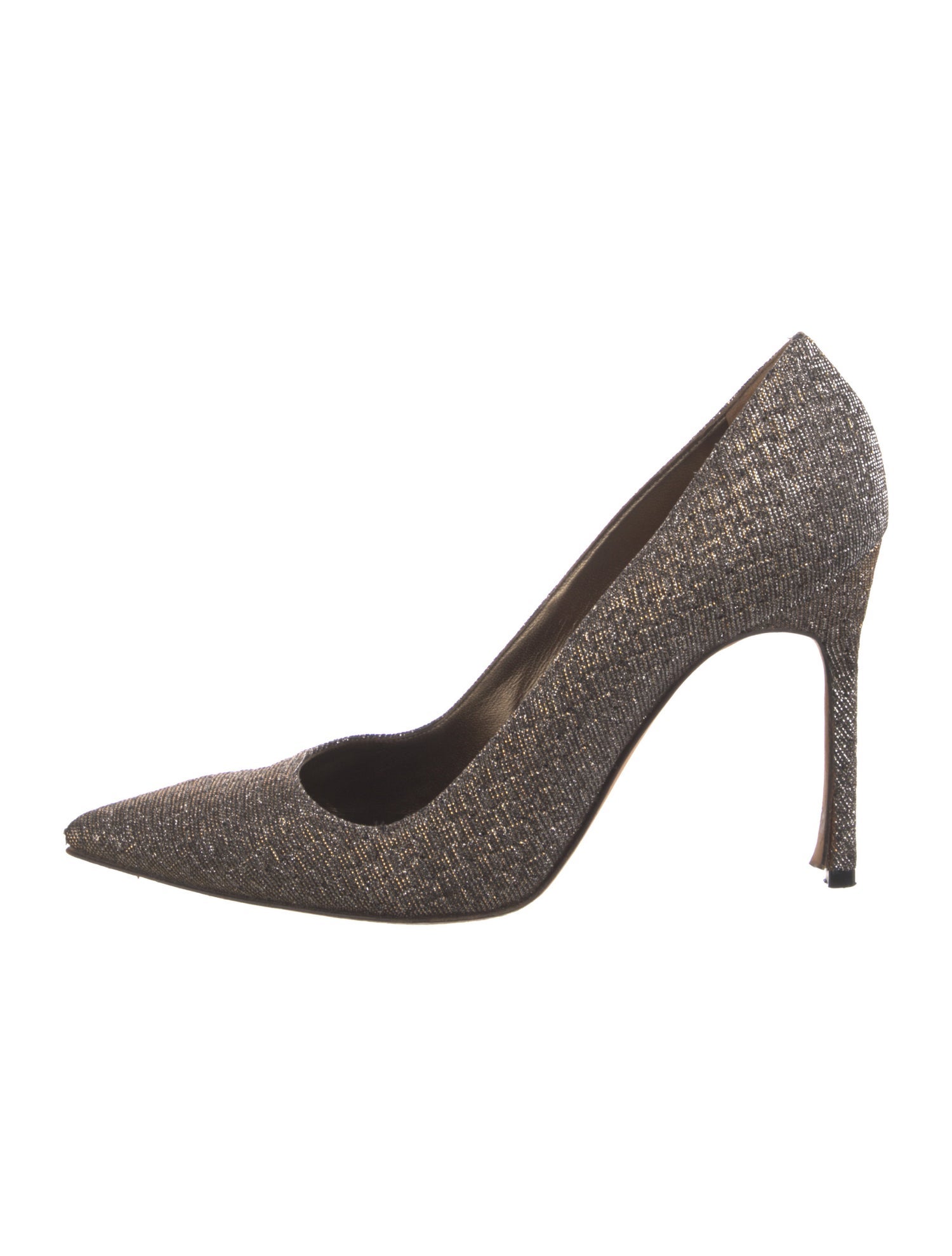 Manolo Blahnik Glitter Glitter Accents Pumps