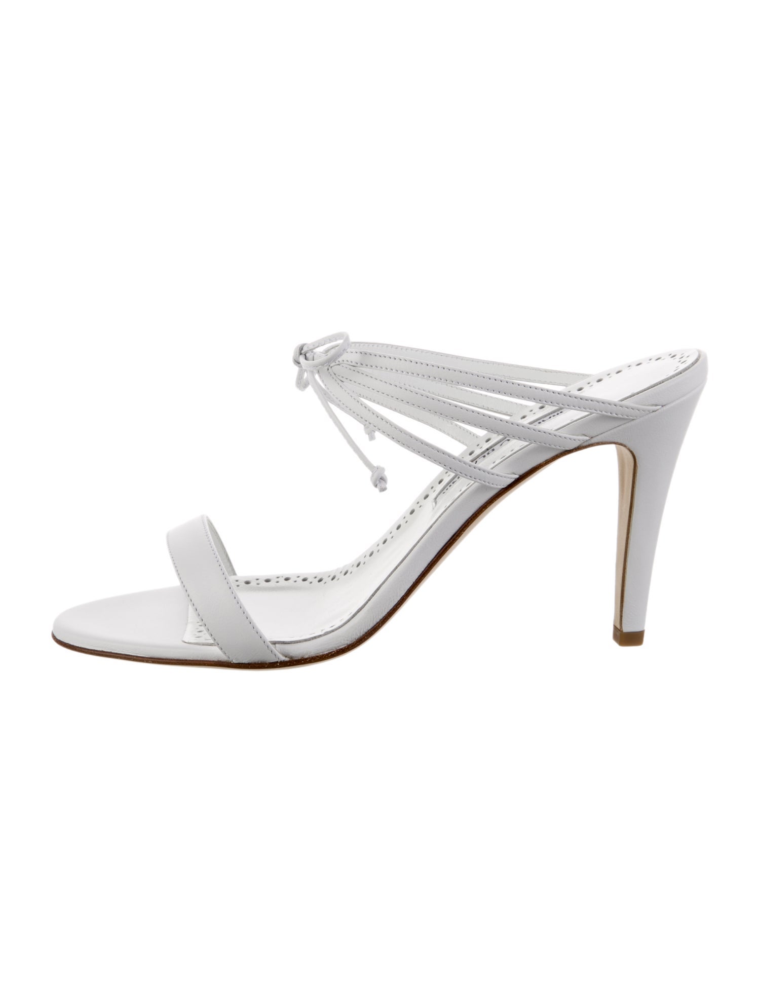 Manolo Blahnik Leather Slides