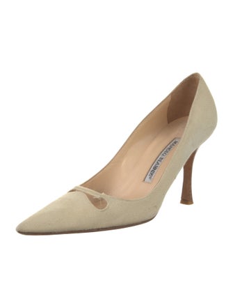Manolo Blahnik Canvas Pumps