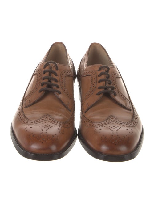 Manolo Blahnik Leather Lasercut Accents Oxfords