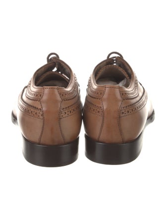 Manolo Blahnik Leather Lasercut Accents Oxfords