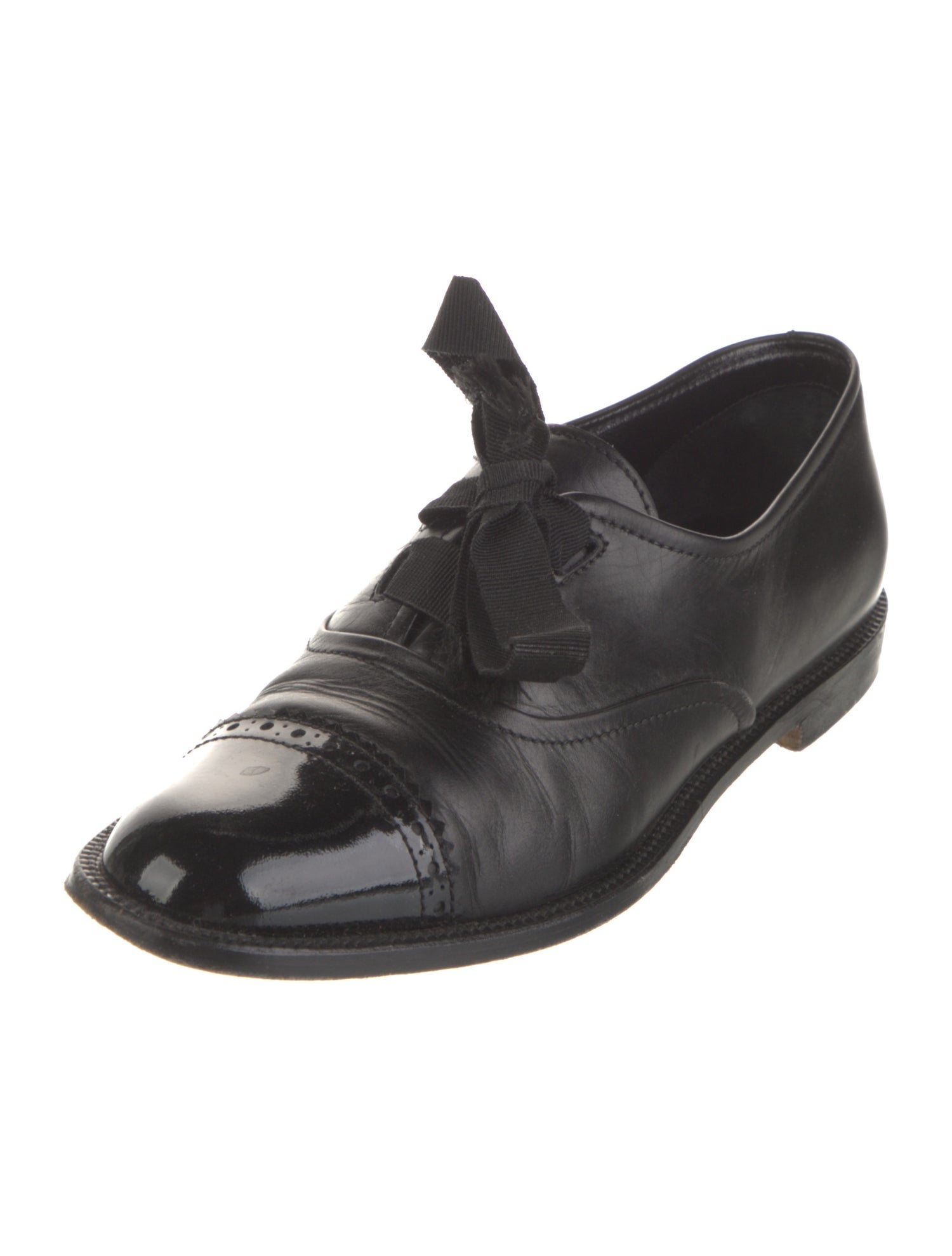 Manolo Blahnik Leather Lasercut Accents Oxfords