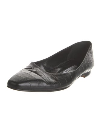 Manolo Blahnik Bella Vita Kimiko Leather Flats