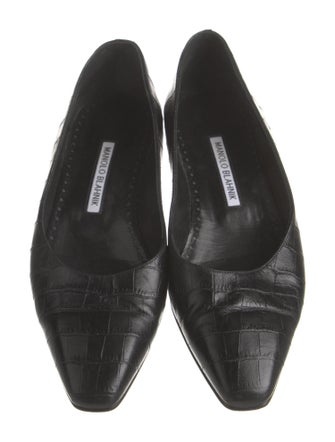 Manolo Blahnik Bella Vita Kimiko Leather Flats