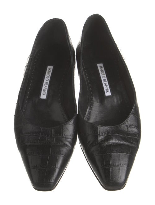 Manolo Blahnik Bella Vita Kimiko Leather Flats