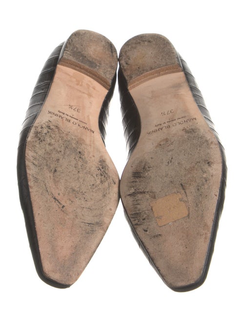 Manolo Blahnik Bella Vita Kimiko Leather Flats