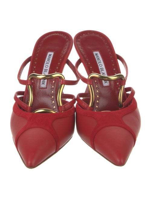 Manolo Blahnik Tituta Leather Mules