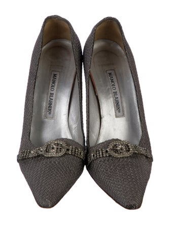 Manolo Blahnik Mesh Accents Pumps