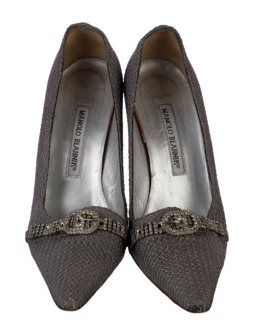 Manolo Blahnik Mesh Accents Pumps