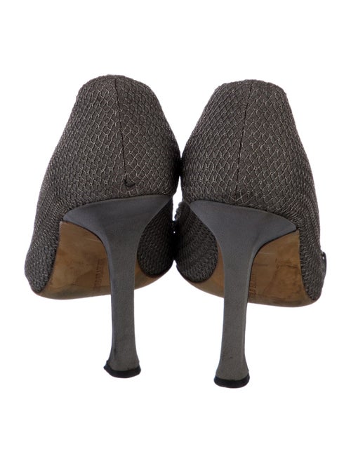 Manolo Blahnik Mesh Accents Pumps