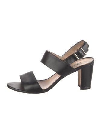 Manolo Blahnik Leather Slingback Sandals