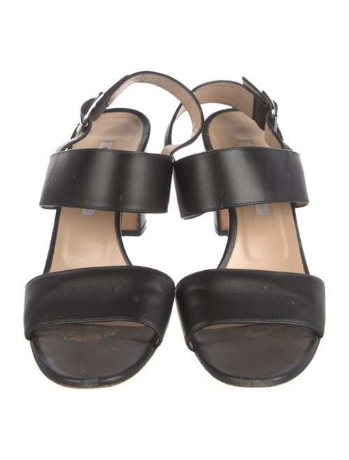 Manolo Blahnik Leather Slingback Sandals